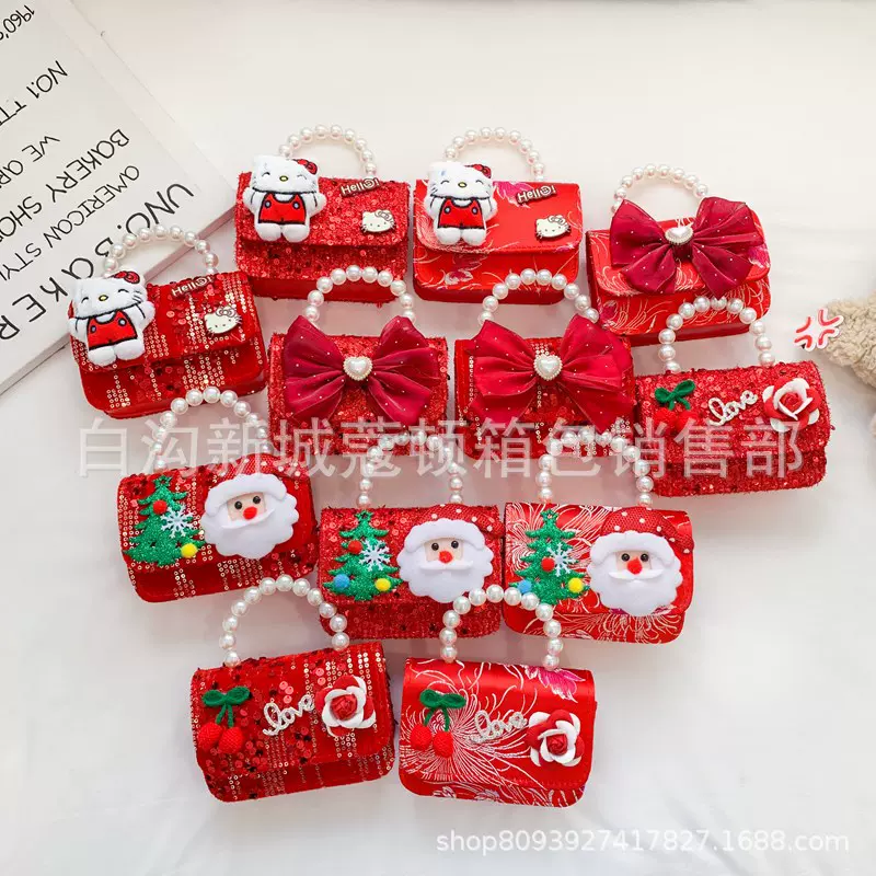 单肩萌宝零钱包卡通女童潮挎包小公主可爱KT猫斜跨包儿童新年包包