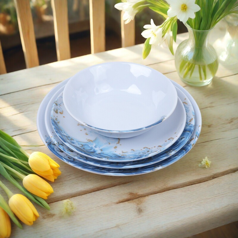 Shallow Round Plate for Western-Style Steak, Restaurant, Hotel, Inn, Melamine Round Plate, Bone Plate, Tableware, Melamine Tableware