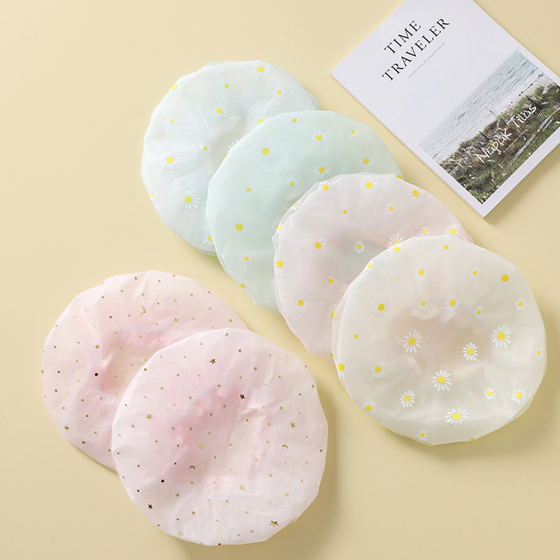 創意款紗網浴帽EVA星星款洗澡帽 可愛成人女士雙層防水沐浴帽批發