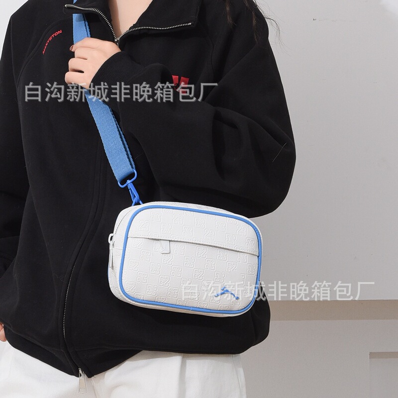 Street Fashion Flying Man Checkerboard Pattern Monogram Crossbody Bag Stylish Versatile Sports Shoulder Bag Outdoor Portable Small Crossbody Bag