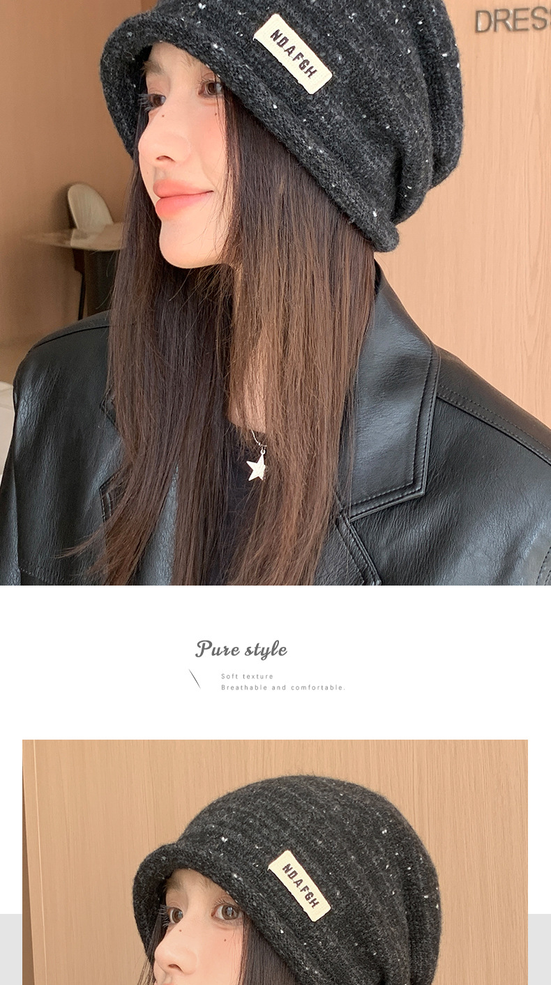 Koreanische Version Herbst/Winter 2025: Lässige Beanie für Damen mit großem Kopfumfang, figurformend, vielseitig und warm._voghion.com