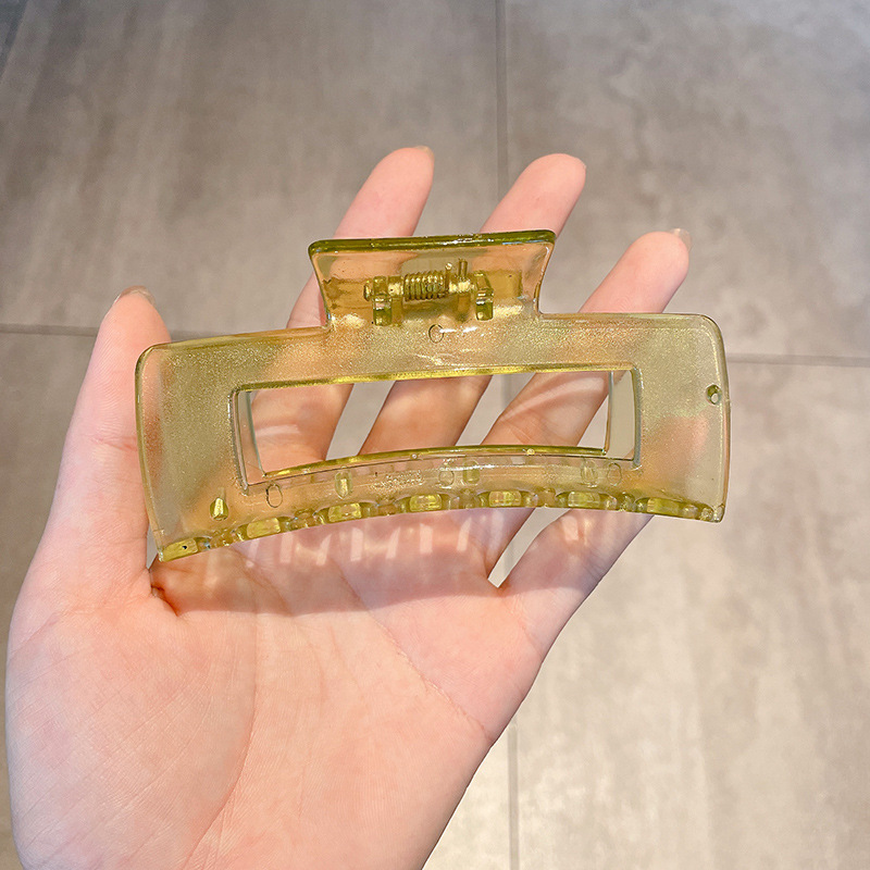 Clip de agarre simple de verano, volumen de cabello de alta calidad, clip de tiburón, horquilla grande, horquilla, nuevo cabello femenino, tocado 2024