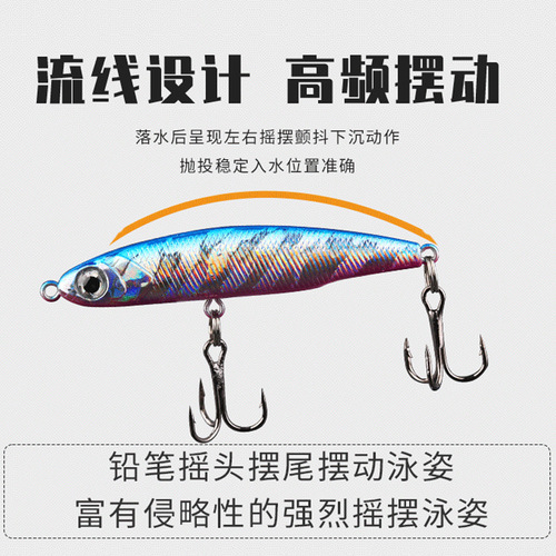 Full swimming layer 3g 5g small whitebait submersible small pencil freshwater seawater sub-bait hard bait fake bait micro-bait