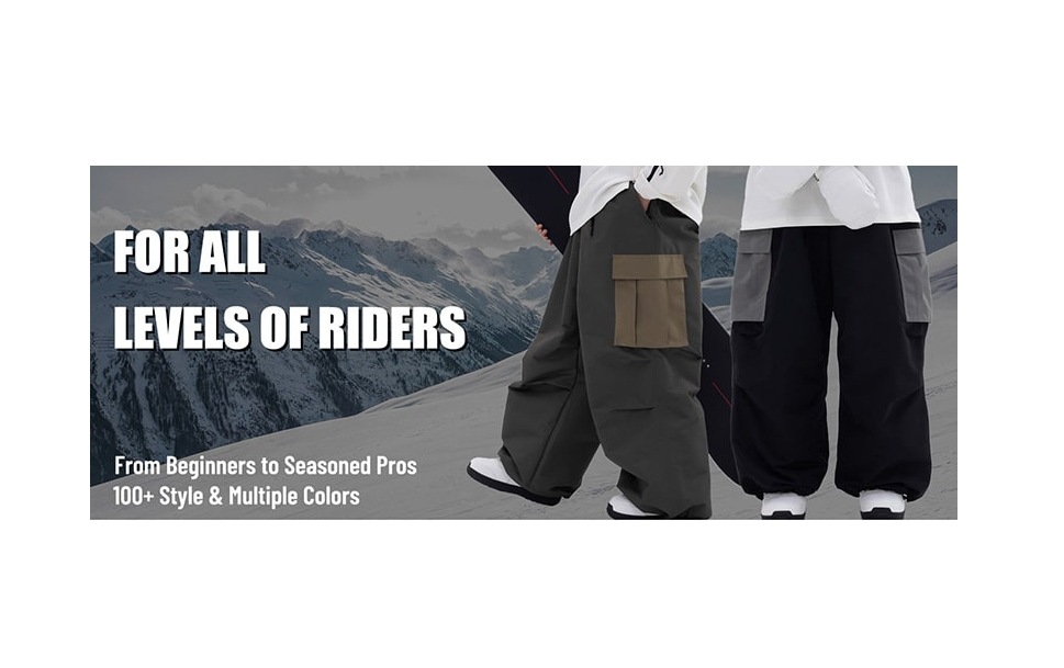 001 SNOWVERB Snowboard OVERSIZE Cross-Border Pants Women's Ski Suit Waterproof Loose Men's Outdoor_voghion.com
