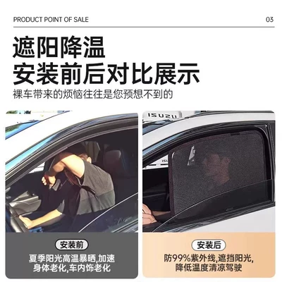 Car curtains – window sunshade, 300H interior