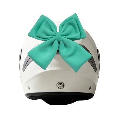cute decoration for ski, Motosiklet dəbilqələri - bow-accessory-light-green