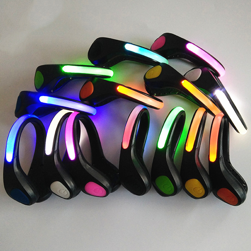 Led Light-Emitting Shoe Clip Light, Outdoor Night Running and Cycling Safety Warning Light, Flashing Shoe Clip, Customizable Logo ​
