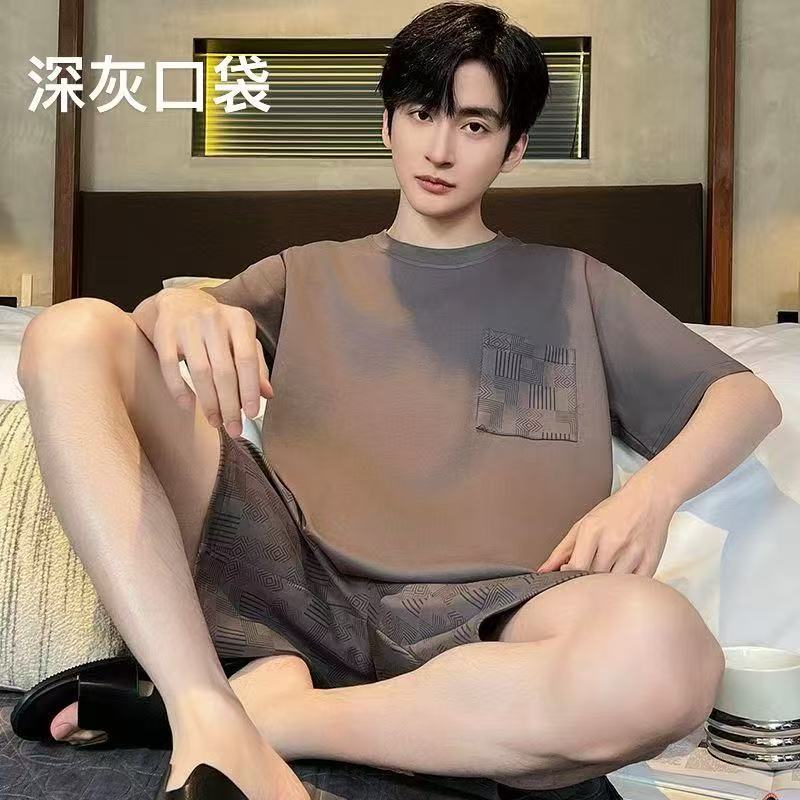 남성용 반바지 다크 그레이 포켓
