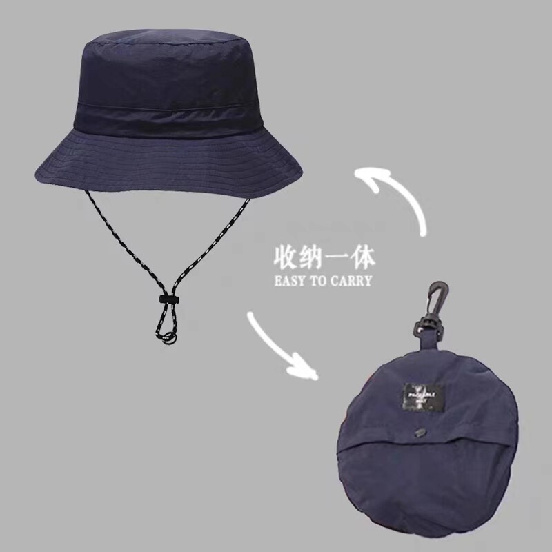 収納バッグ洗面器帽子夏速乾性防水漁師の帽子薄い屋外ハイキング帽子メンズ日よけ帽子女性|undefined