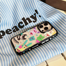 卡通侧图牙宝家族iPhone14/13适用12苹果16/15PROMAX手机壳防摔套