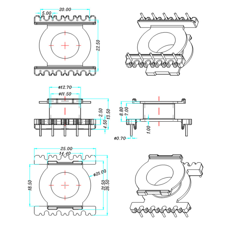EQ25 トランスボックス EQ25 ベークライトボックス EQ2514 縦型ボックス BOBBIN 5-5 槽幅 7.0|undefined