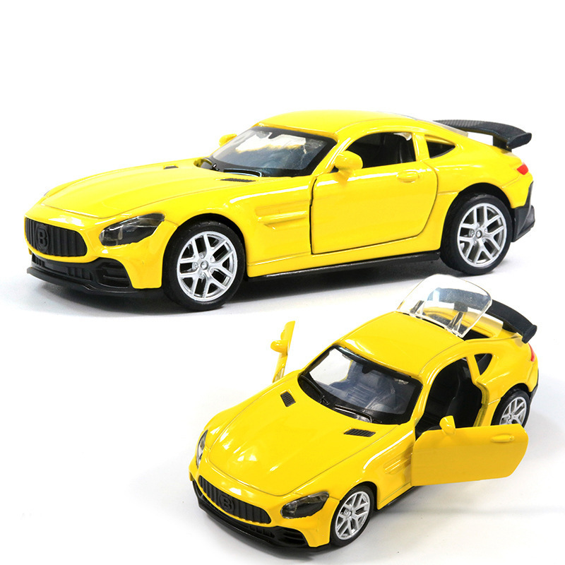 Return fuerza a granel aleación modelo de coche puerta abierta coche de juguete para niños niño decoración de pastel al por mayor