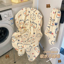 韩国浴巾女可爱网红家用裹巾洗澡吸水速干不掉毛大毛巾三件套