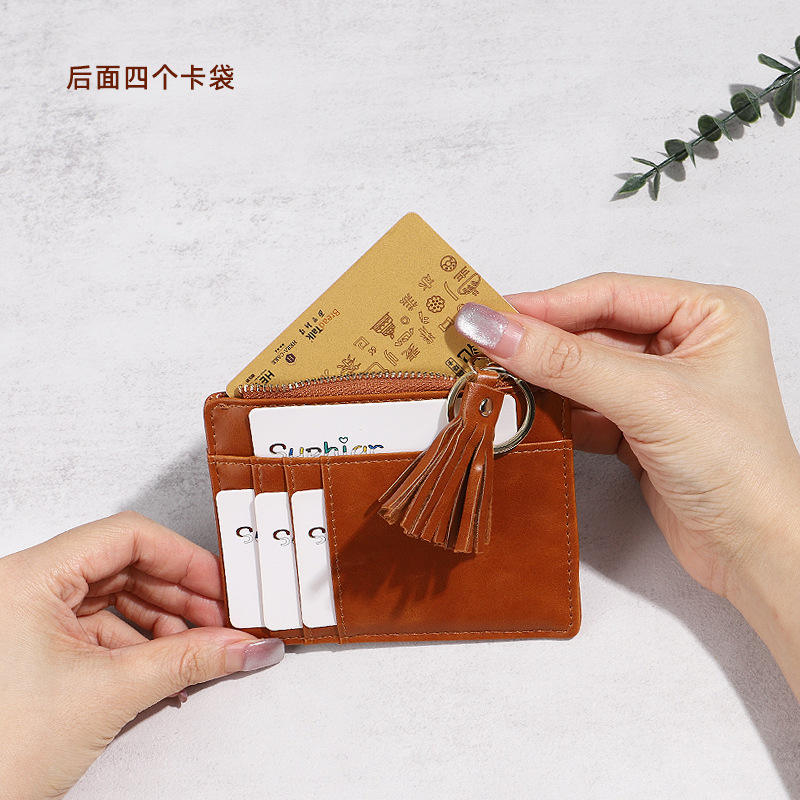 Cartera corta para mujer de Amazon Monedero coreano simple RFID multifuncional pequeño paquete de tarjeta de crédito antirrobo para niñas