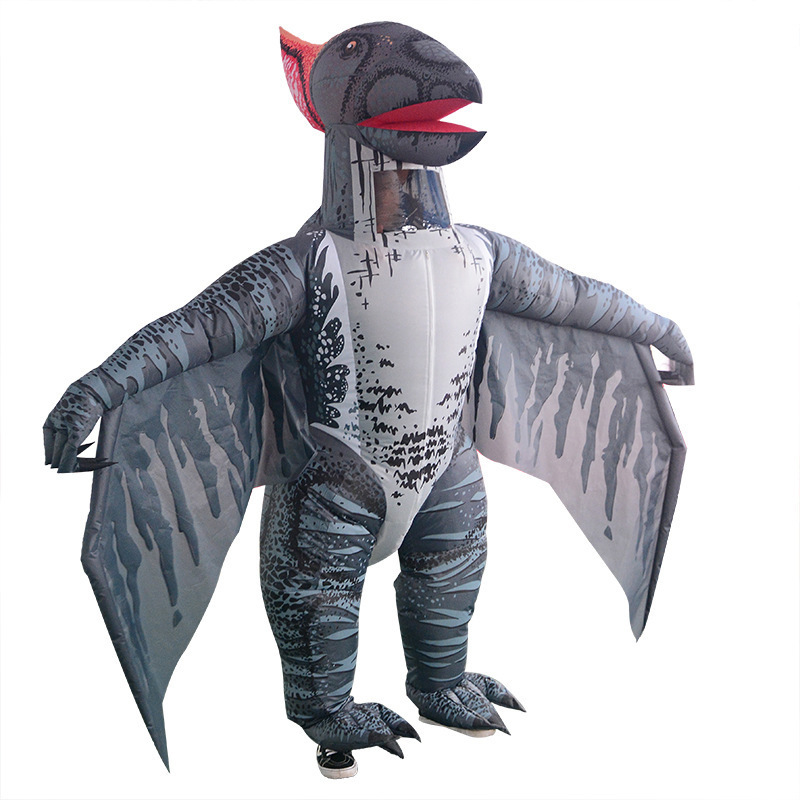 Amazon explosión impresa inflatable T-Rex disfraz Halloween multicolor T-Rex disfraz de fiesta disfraz de muñeca
