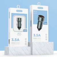 Автомобильное зарядное устройство 3.5A металлическое Мини-Автомобильное Dual USB Smart универсальное автомобильное зарядное устройство прямые поставки
