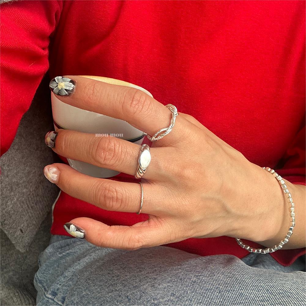 6g Weight Open Rings Classification 1 Piece Quantity Holiday, Travel, Daily Occasion 925 Sterling Silver Material Heart Shape Pattern Women's Gender Casual, Elegant, Streetwear Style 925 Sterling Silver Heart Shape Open Rings 2