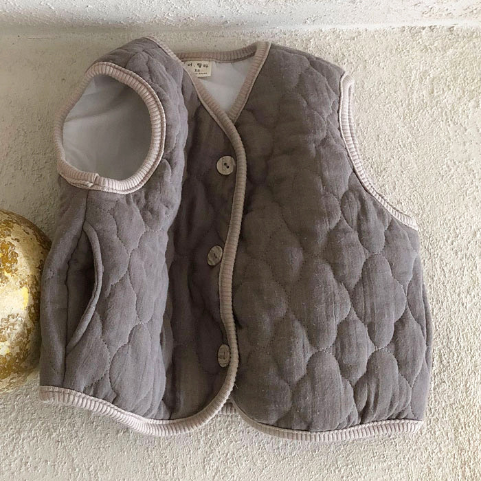 Chaleco de algodón para niños bebé primavera y otoño ropa de Corea del Sur chaqueta de los niños bebé Chaleco de primavera y otoño bebé chaleco