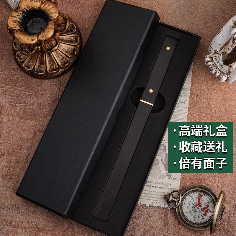 爆款战艇小刀不锈钢锋利黑檀木菊田武士日式小刀精美礼盒M390钢材