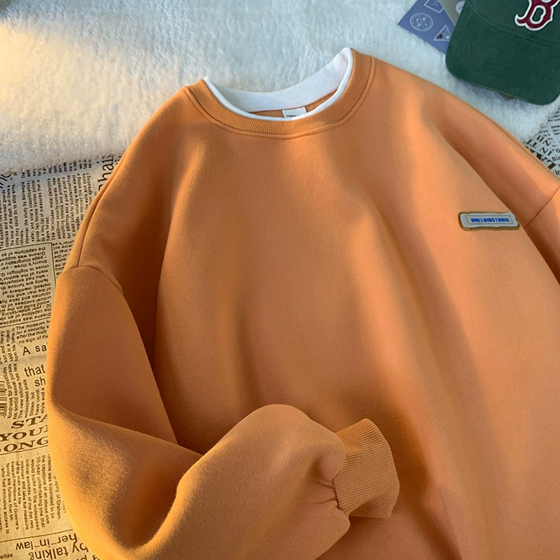 Свитшот оверсайз унисекс — осенняя пара Pullover, авокадо-зеленый, размеры M–XXL