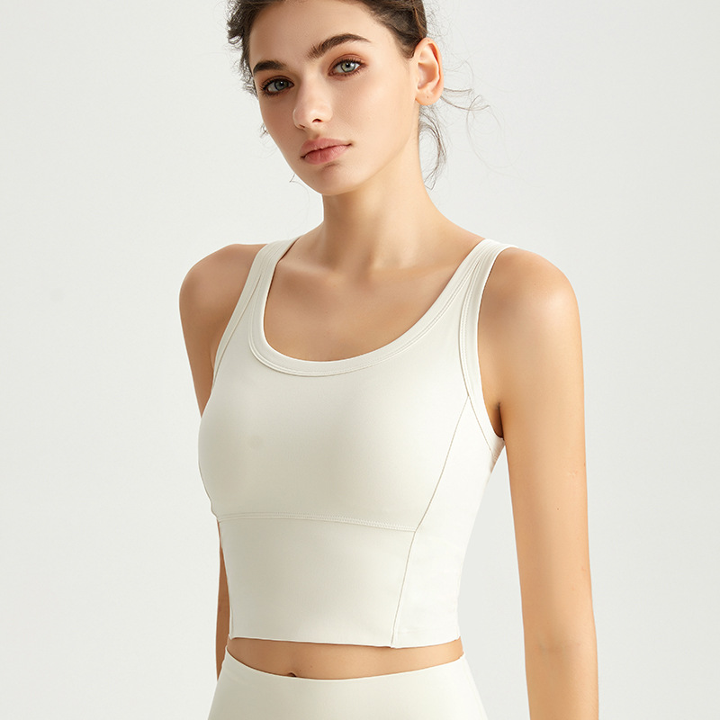 Wiman chaleco de yoga de moda, chaleco de taza fija, sujetador de fitness, ropa interior deportiva a prueba de choque de alta intensidad