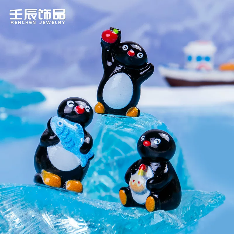 Креативная мультяшная пингвин Antarctic животное айсландский рай diy смола поделки аксессуары декоративные авто настольные украшения