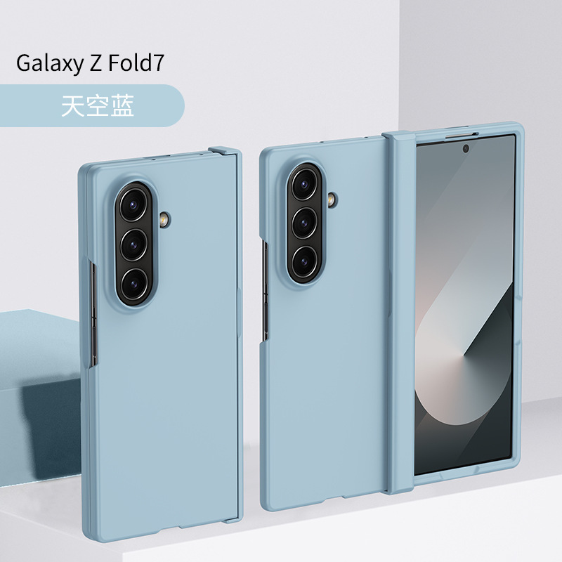 Samsung Z Fold 30% off スタック携帯電話ケース、つや消し肌の感触、中央軸ヒンジ、オールインクルーシブ Fold6 落下防止保護カバーに適しています。|undefined