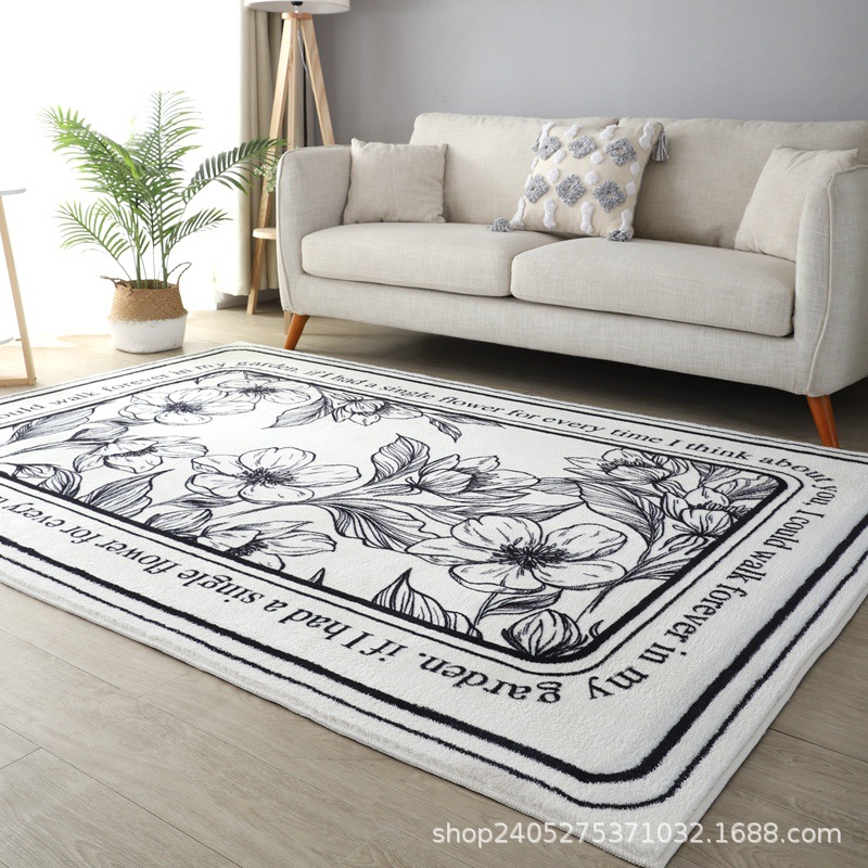 仿羊絨地毯客廳北歐ins風沙發茶几毯現代簡約ins家用房間臥室地毯