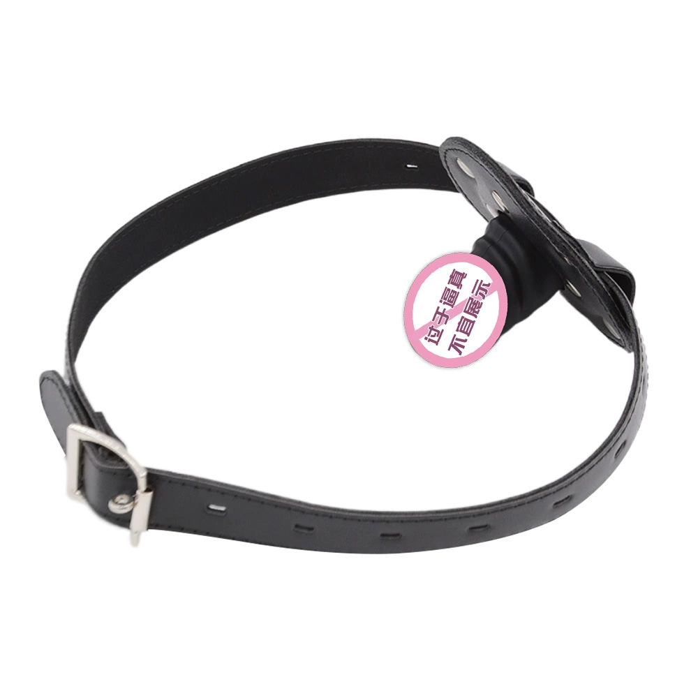Silicone mouth plug (SM) deep-throat simulation, 5.5 & 10 cm, adjustable leather head strap
