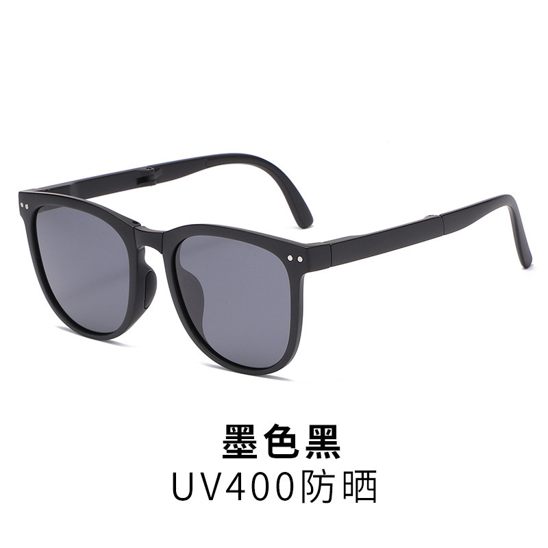 女性用折りたたみサングラス、紫外線防止偏光サングラス、卸売、インターネットセレブと同じスタイル、高級感、小顔効果のある大きめフレームメガネ|undefined