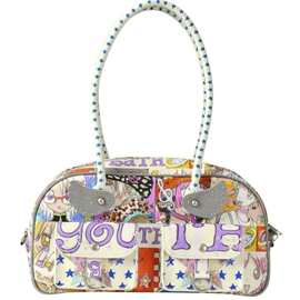 韩代youthbath x Oliwa联名正品直邮y2k轻亚风印花翅膀波士顿包HH