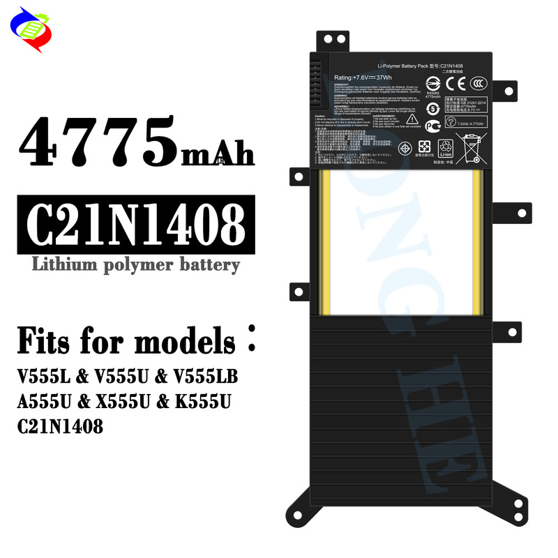 Suitable for Asus V555L/V555U/V555Lb/A555U/X555U Laptop Battery C21N1408 Wholesale