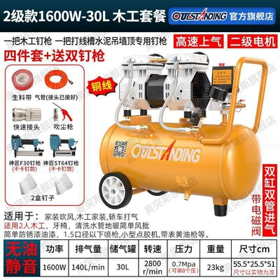 220V Woodworking Spray Paint Air – Hava kompressorları - brass-1600w-30l-woodworking-package