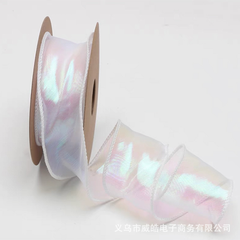 4cm ancho colorido hilo de cola de pescado embalaje floral caja de regalo cinta decorativa hecha a mano DIY cinta para hornear 9 m de largo