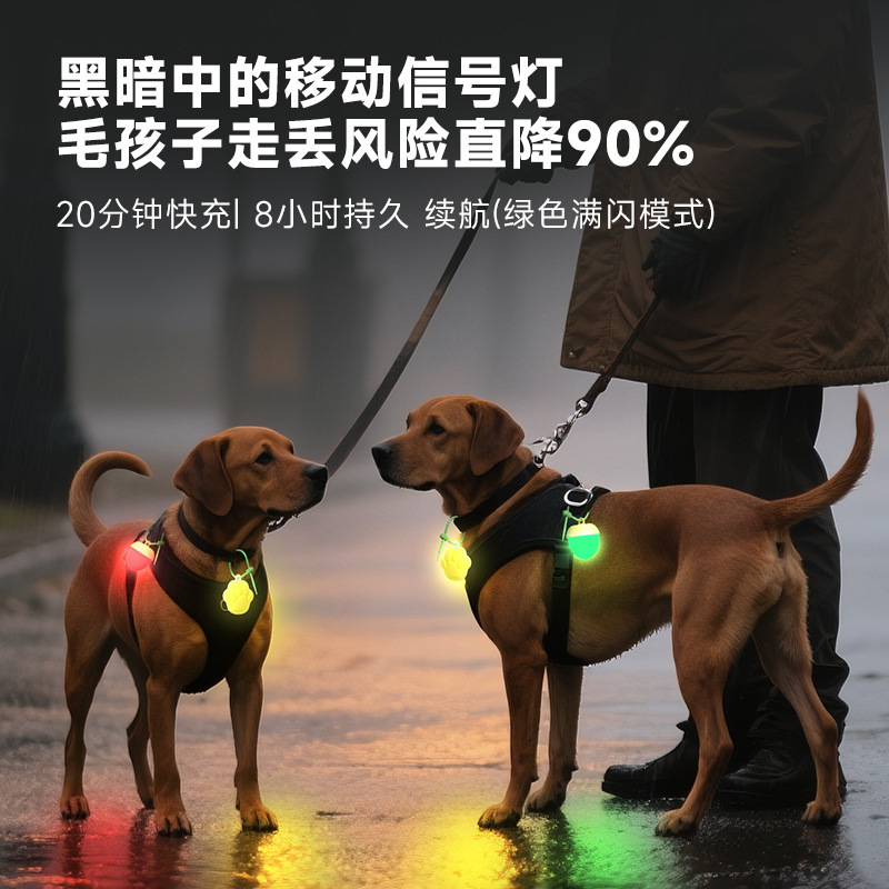 Pet Outdoor Night Walking Light, Night Dog Walking Light, Waterproof Night Light Pendant, Pet Light Collar Light