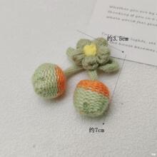 手工制作毛线小樱桃胸针胸花配饰日系小清新毛衣围巾帽子装饰小花