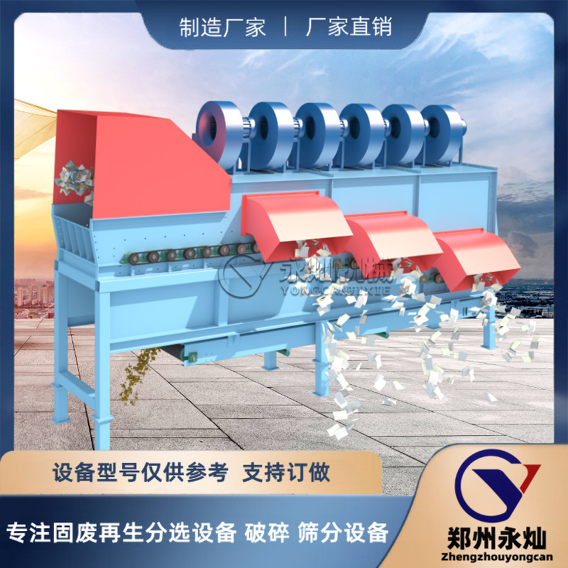 建筑垃圾分选设备 城市固废分选机 轻物质分离碟式风选筛