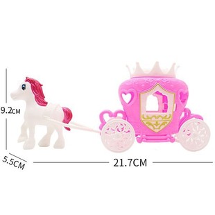Simulation Carriage Children's Girl Pretend Play Toy Accessories Wholesale Cartoon Pink Pumpkin Carriage Princess Cake Decorations
