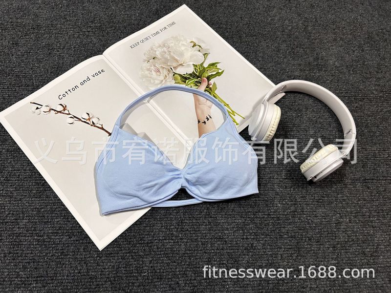 DFYNE 同じスタイルの Amazon シームレスブラジャー レディース バックレス ホルターブラ スポーツ ヨガ サスペンダー スモールブラ|undefined