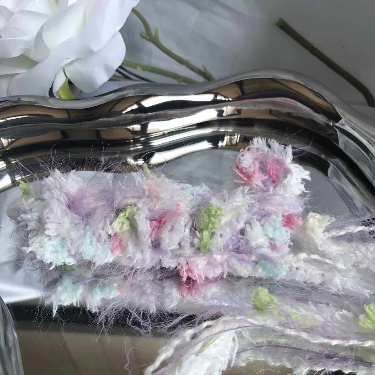 Цветок Мо | Сделай сам, новая ручная вязка, специальная длинношерстная шерстяная шариковая шерсть интернет-знаменитостей, смешанная вручную, волосы морского конька, можно связать другую оптовую продажу