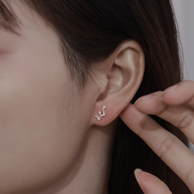 6g Weight Earrings Event & Party Supplies Rhinestones Inlay Material Ear Studs Classification 1 Pair Quantity Holiday Occasion 925 Sterling Silver Material Constellation Pattern Women'S Gender Fashion Style 1 Pair 925 Sterling Silver Rhinestones Constellation Ear Studs 2