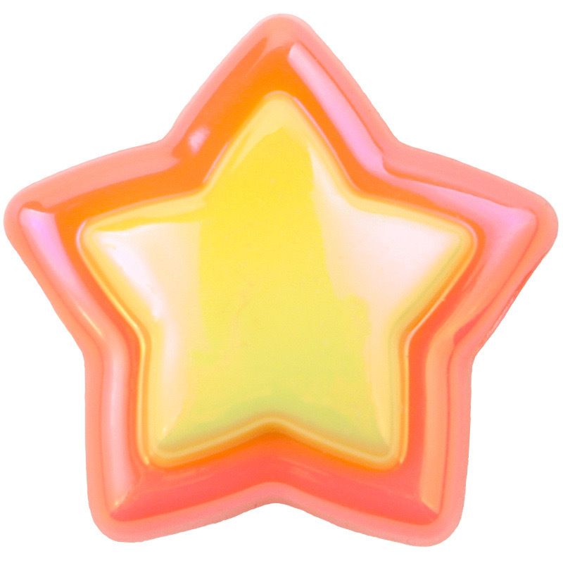 Cuentas sueltas de estrellas de cinco puntas plateadas con doble capa UV, material acrílico para DIY, accesorios para joyería, anillos para el cabello y cadenas para teléfono móvil. image 5