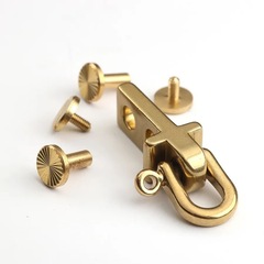 DIY手作り牛革キーホルダー純銅金物本体は厚さ4ミリの高級キーホルダー部品に適している