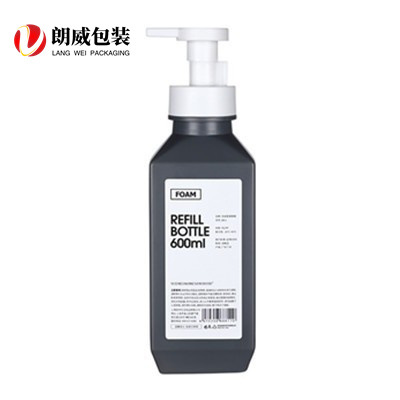 HDPE botella de espuma cuadrada desinfectante de manos botella de gel de ducha botella cosmética botella de espuma de limpieza