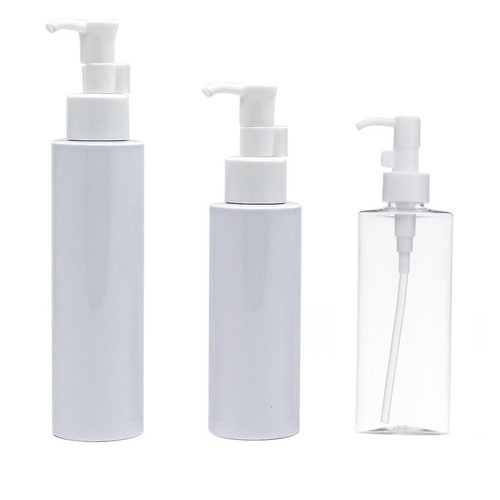 24-tooth pressurized oil pump bottle, 100/150/200 ml cosmetic essential oil lotion bottle, makeup remover oil dispensing bottle