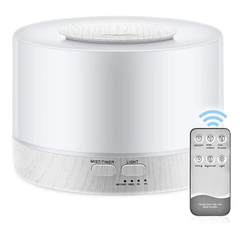 700 мл увлажнитель с текстурой дерева, бытовой настольный бесшумный ароматерапевтический светильник с цветной атмосферой, дистанционное управление, машина для ароматерапии с таймером