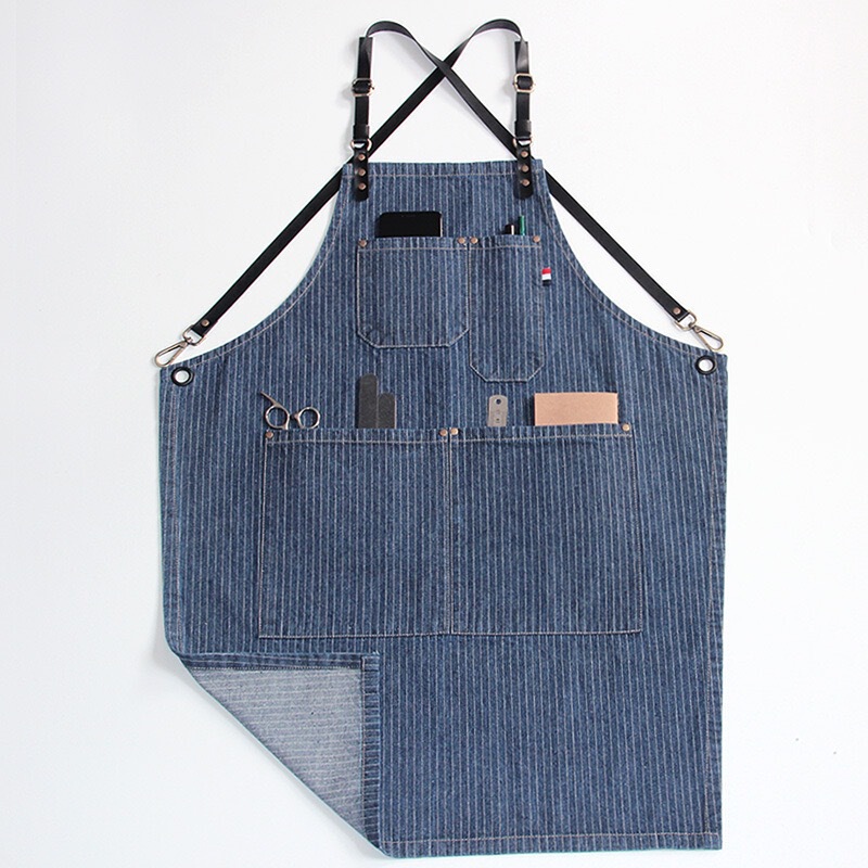 canvas apron new barista hairdresser art florist shop apron Denim custom logo tooling