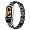Denim metal black watch strap