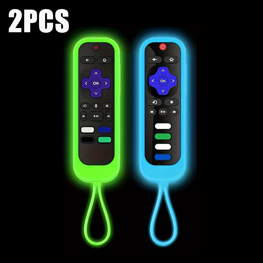 2pcs \ 3pcs para TCL Roku TV luminoso de silicona a prueba de suciedad control remoto cubierta protectora