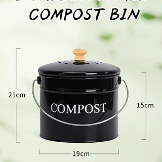源头工厂厨余垃圾桶发酵桶美式乡村复古亚马逊compost堆肥桶圆桶